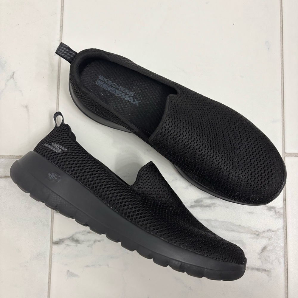 Skechers Go Walk Joy Slip On Shoes Womens 10 Black Sneakers Mesh GogaMax 15600
